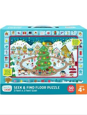 Chuckle & Roar Preschool Puzzles - Large Kids Floor Puzzle - Christmas Village S